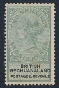 BECHUANALAND 1888 QV 2/6 green & black.