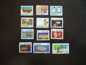 Stamps - Canada - Scott# 519-530 - Used Set of 12 Stamps