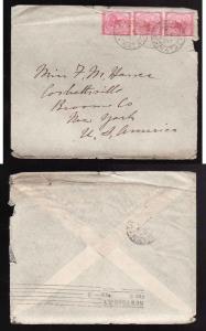 Natal South Africa #14298-Durban 6 Ja 1899-to USA-B/S New York Fe6 1899-