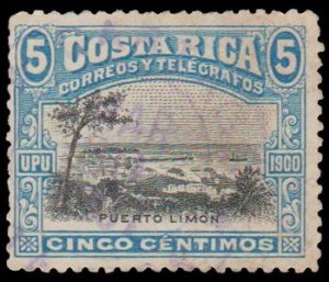 COSTA RICA STAMP 1901. SCOTT # 47. USED. # 3