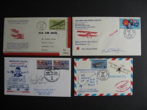 USA covers 4 flown flights, anniversary, some are signed, please see pictures!