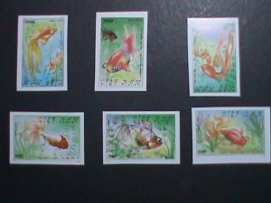 ​VIETNAM 1990 SC#2068-73 COLORFUL LOVELY GOLDFISHES IMPERF MNH SET-VF LAST ONE