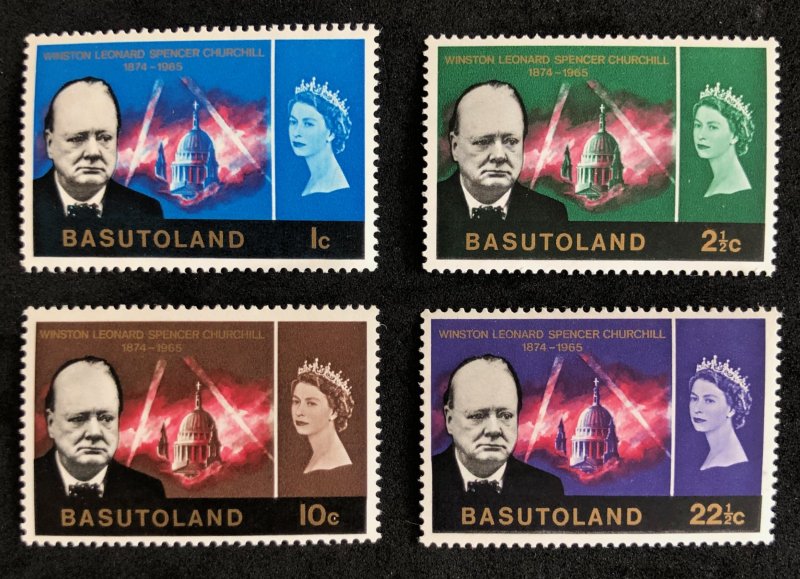 Basutoland # 105-108 (1966) Unused Churchill Memorial Issue