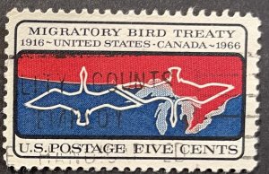 US #1306 Used F/VF 5c Migratory Bird Treaty USA Canada 1966 [B55.2.2]