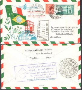 1958 REPUBLIC, n. 837 Italian-Brazilian Friendship Special Flight
