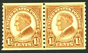 U.S. #598 MINT PAIR OG NH