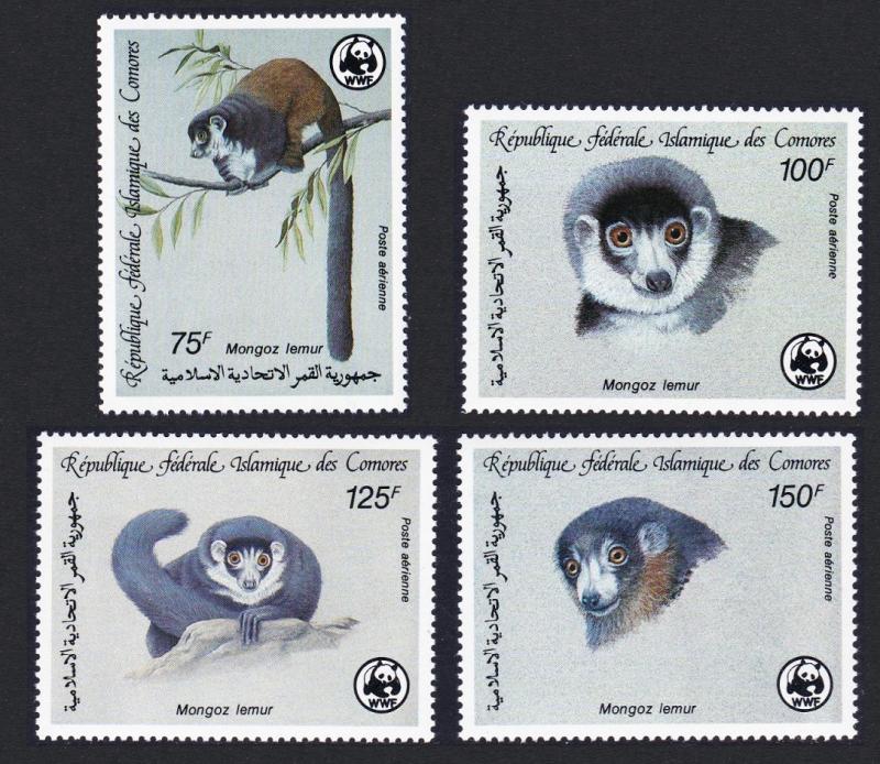 Comoro Is. WWF Mongoose Lemur 4v SG#613-616 SC#C171-C174 MI#792-795