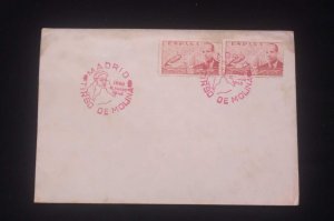 C) 1948, SPAIN, COVER WITH DOUBLE STAMP JUAN DE LA CIERVA.