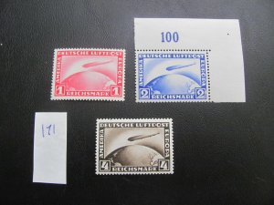 Germany 1928-31 MNH SC C35-37 AIRMAIL SET VF/XF 550 EUROS (171)