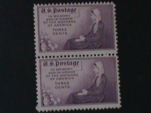 UNITED STATES-1934 SC# 737 MOTHER'S DAY MNH PAIR VF-90 YEARS OLD LAST ONE