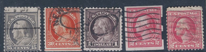 U.S. USED #514,516,518,526,532 SCV $50.92 STARTS AT A LOW PRICE!