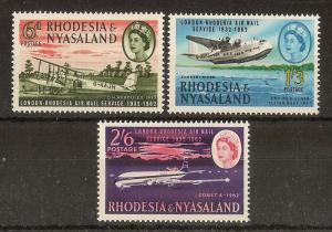 Rhodesia & Nyasaland 1962 Airmail Service MNH