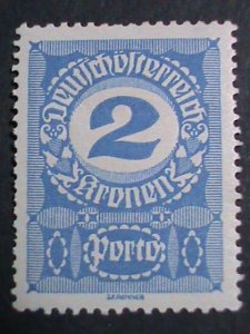 AUSTRIA STAMP-1920-SC#84//92  POSTAGE DUE STAMPS- MINT-100 YEARS OLD