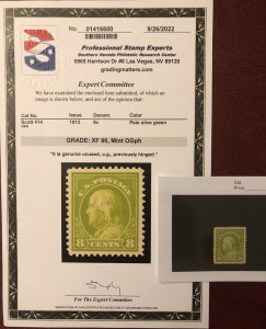 Tangstamps:US Stamp #414 Franklin Perf 12, PSE Graded XF 90, MH OG, SMQ $70