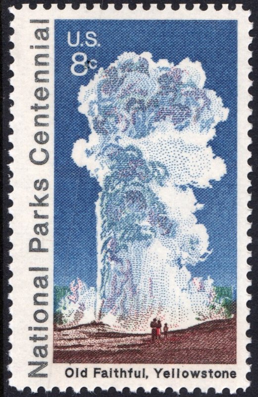 SC#1453 8¢ National Parks Centennial: Old Faithful, Yellowstone (1972) MNH