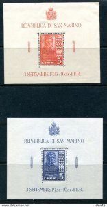 San Marino 1938 2 Souvenir Sheets A. Lincoln President USA 13311