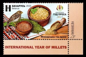 2023 Belarus 1524+Tab Birds - International Year of Millet 2,90 €