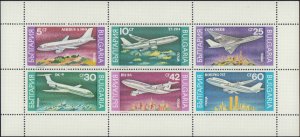 Bulgaria #3562a, Complete Set, 1990, Airplanes, Never Hinged