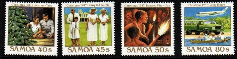 SAMOA SG764/7 1987 CHRISTMAS  MNH