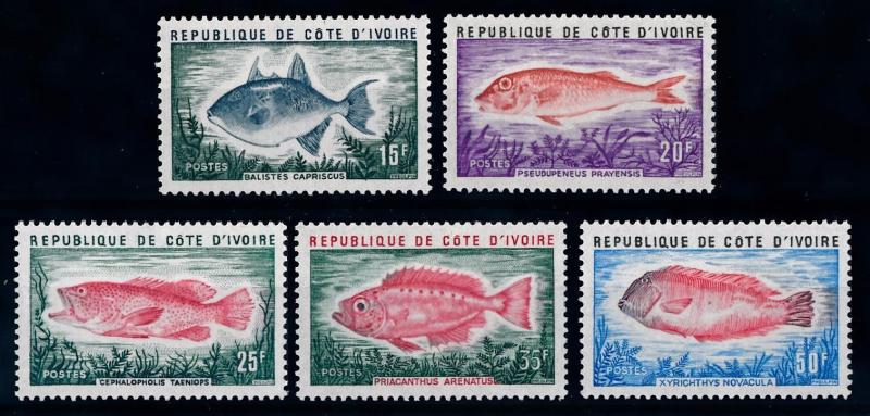 [66024] Ivory Coast 1973-1974 Marine Life Fish  MLH