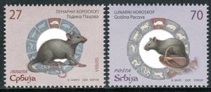 1484 SERBIA 2020 - Lunar Horoscope China - Year of the Rat - MNH Set