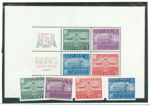 Estonia #144-147a Mint (NH) Souvenir Sheet