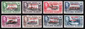 FALKLAND DEP. — SCOTT 4L1-4L8 (SG C1-C8)— S. ORKNEYS OVPT SET — MLH — SCV $22.30