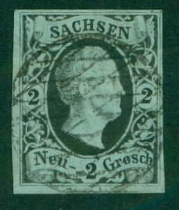 SAXONY GERMANY 6 USED (RL) 3837 CV $70.00 BIN $25.00