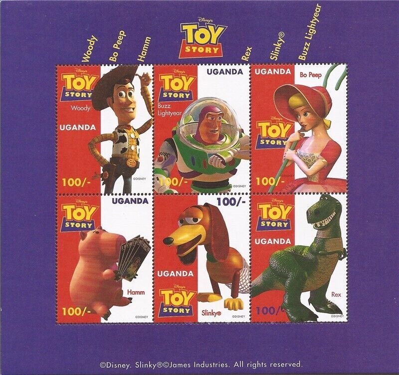 Uganda - 1997 Disney’s Toy Story 1 - 6 Stamp Sheet & 2 9 Stamp Sheets #1479-81