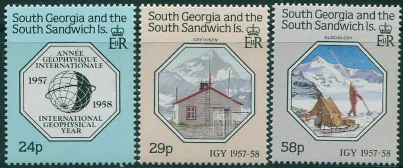 South Georgia 1987 SG176-178 International Geophysical Year set MNH