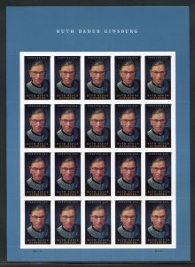 UNITED STATES RUTH BADER GINSBURG SHEET OF 20 FOREVER STAMPS MINT NH