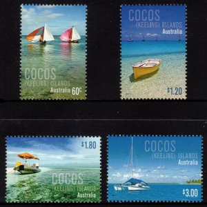 COCOS (KEELING) ISLANDS 2011 Boats; Scott 356-59; MNH