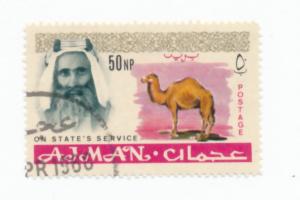 Ajman 1964  Scott 11 CTO - 50np, Sheik Rashid & Camel