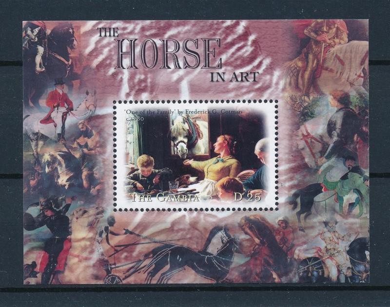 [57747] Gambia 2000 Horse in art Painting MNH Sheet