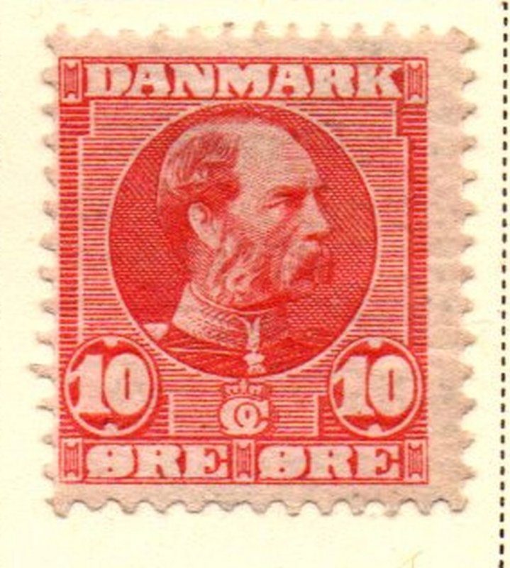 Denmark Sc 71 1906 10 ore Christian IX scarlet stamp mint