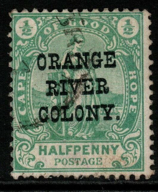 ORANGE FREE STATE SG133 1900 ½d GREEN USED