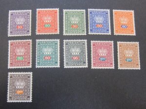 Liechtenstein 1968 Sc O48-58 MNH