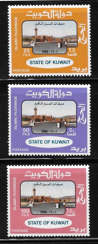 Kuwait 1988 Pilgrimage to Mecca Sc 1073-1075 MNH A1295