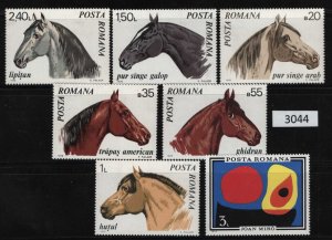 (3044) Romania Scott 2209-2214, Horses MNH