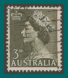 Australia 1953 Queen Elizabeth II, used  257,SG262