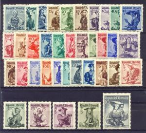 AUSTRIA #520-56 Mint NH - 1948 Costumes Set