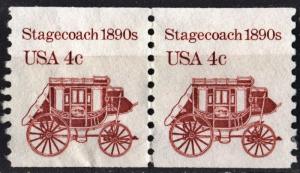 SC#2228 4¢ Stagecoach Coil Pair (1981) Used