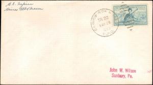 1953 GAINES ATH & MACON RPO RAILROAD POST OFFICE CANCEL