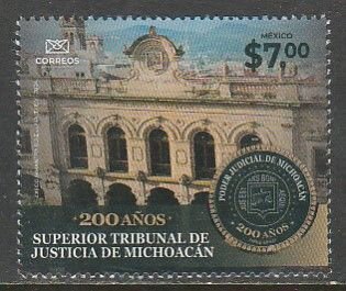 MEXICO NEW ISSUE 2024 MICHOACAN COURTHOUSE 200th ANNIV, MINT, NH. VF.