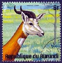 Dama Gazelle, Burundi stamp SC#483a used 