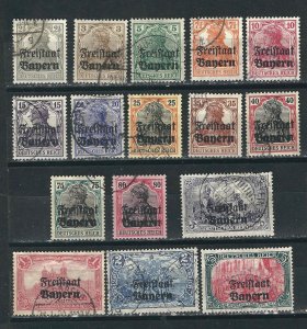 Bavaria 176-91 Mi 136-51 IUsed F/VF 1919 SCV 67.40