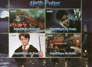 Harry Potter Stamps 2014 CTO Hogwarts Express Trains Railways Rail 4v M/S I