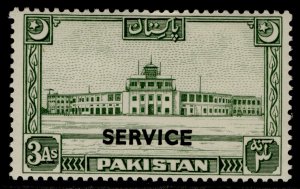 PAKISTAN GVI SG O30, 3a green, M MINT. Cat £42.