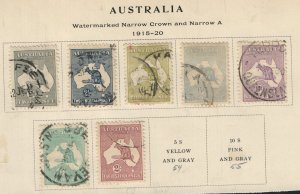 Australia Scott 46/53 Valuable 1915/1920 used collection  LOOK