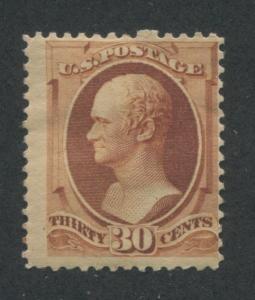 1888 US Stamp #217 30c Mint Hinged Average Original Gum Catalogue Value $250